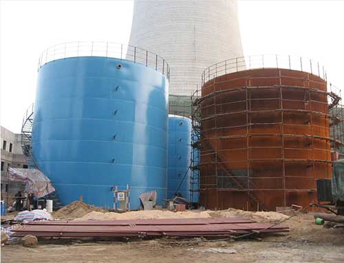 除鹽水箱內壁防腐 聚脲材料施工案例